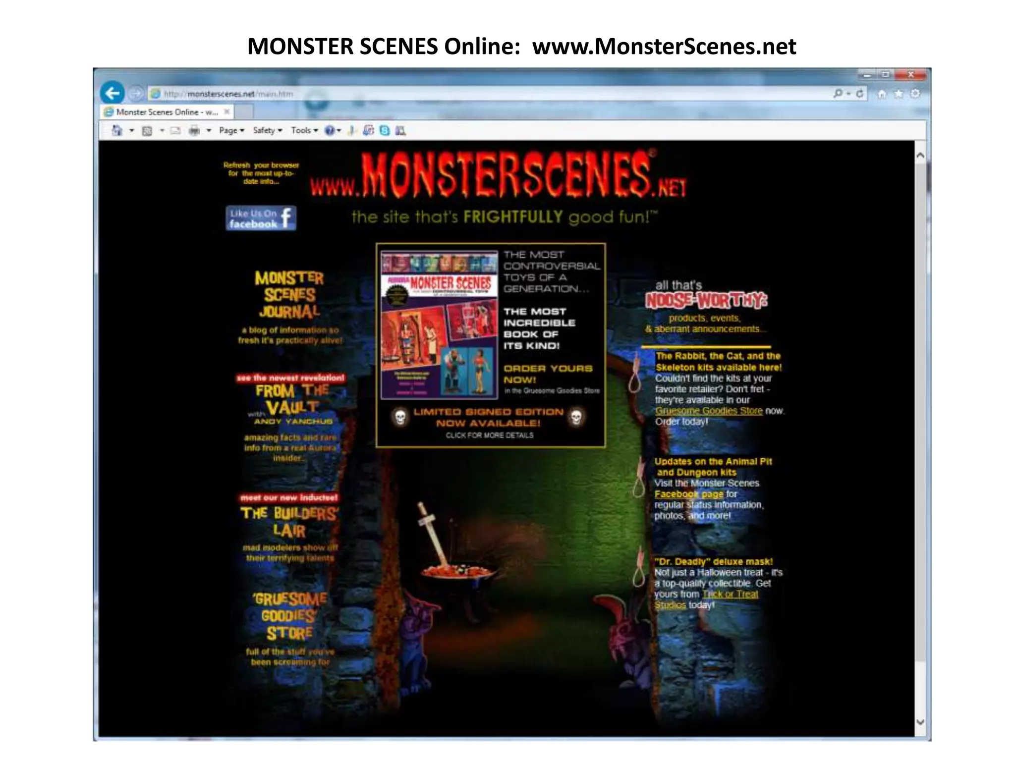 MONSTER SCENES Online: www.MonsterScenes.net
 