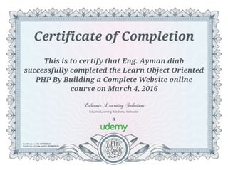 Learn Object Oriented PHP By Building a Complete Website