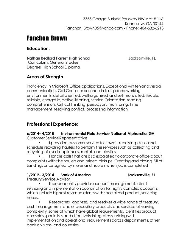 3355 George Busbee Parkway NW Apt # 116
Kennesaw, GA 30144
Fanchon_Brown05@yahoo.com ▪ Phone: 404-632-6213
Fanchon Brown
E...