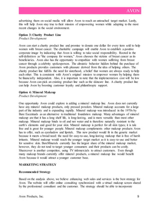 Avon Case Study Avon | DOCX