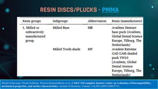 CAD CAM DENTURES IN PROSTHODONTICS : Dental advancements | PPTX