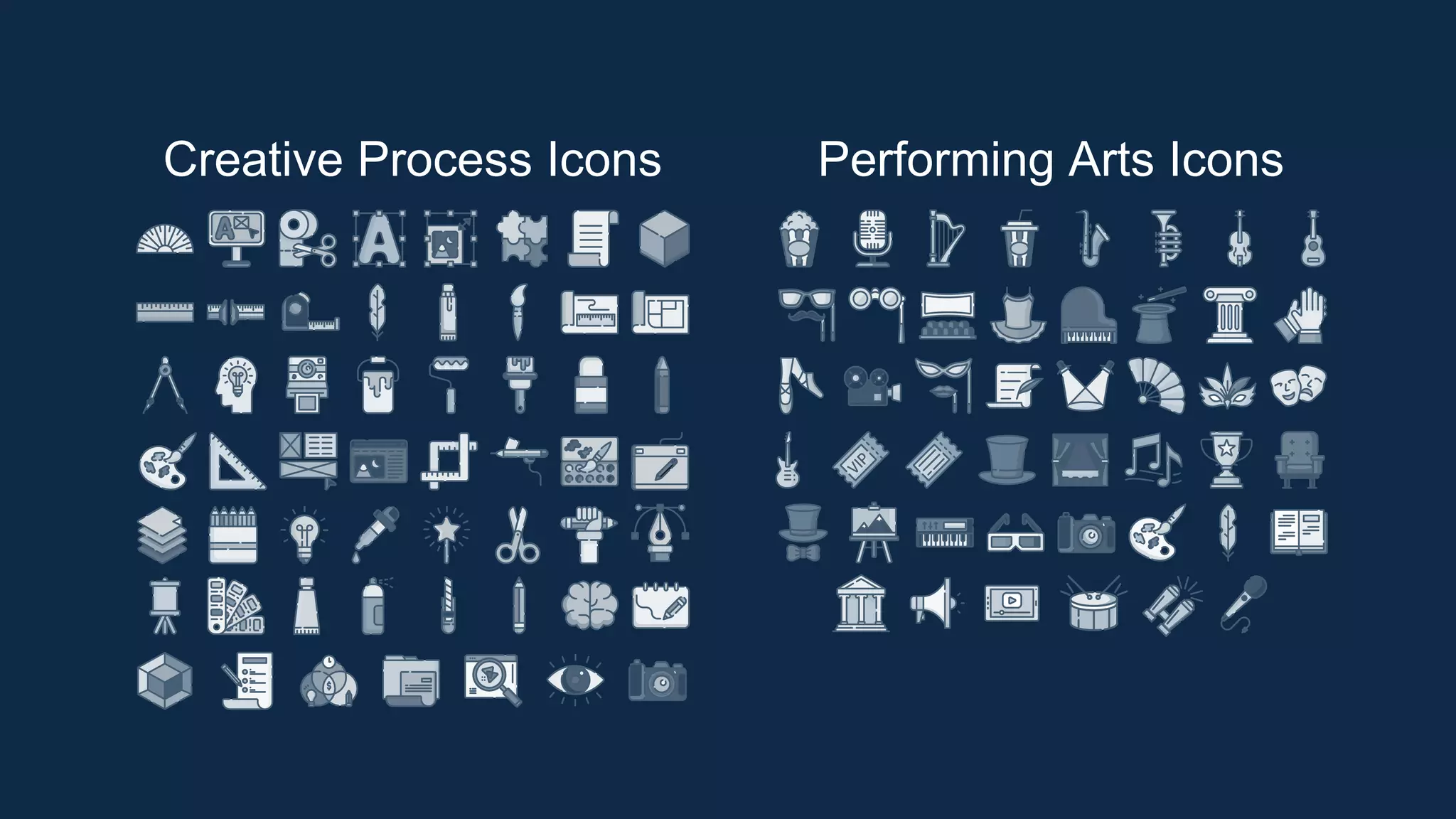 Creative Process Icons Performing Arts Icons
 