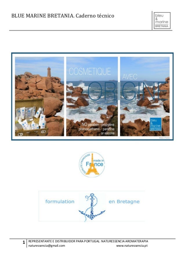 Caderno Técnico Bleu & Marine Bretania