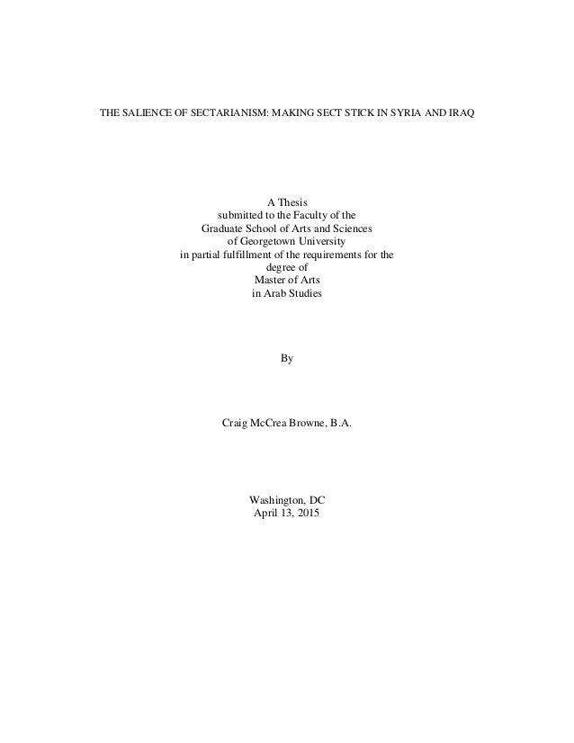 Sectarianism thesis