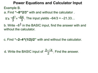 2 Calculator Input