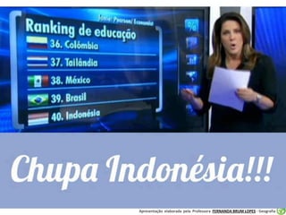 Apresentação elaborada pela Professora FERNANDA BRUM LOPES - Geografia
 