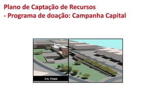 Plano de Captação de Recursos
- Programa de doação: Campanha Capital
 