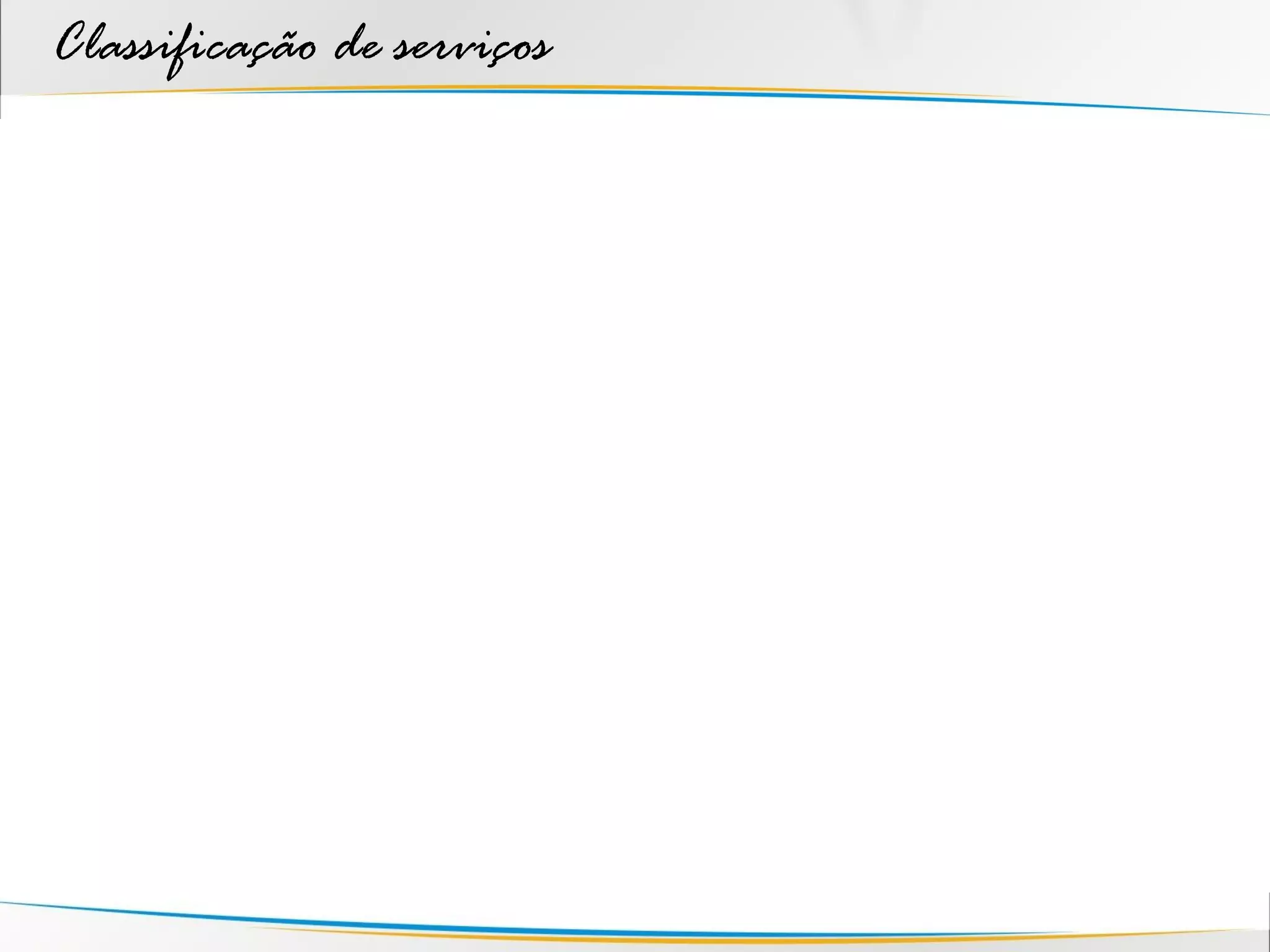 Classificação de serviços
 