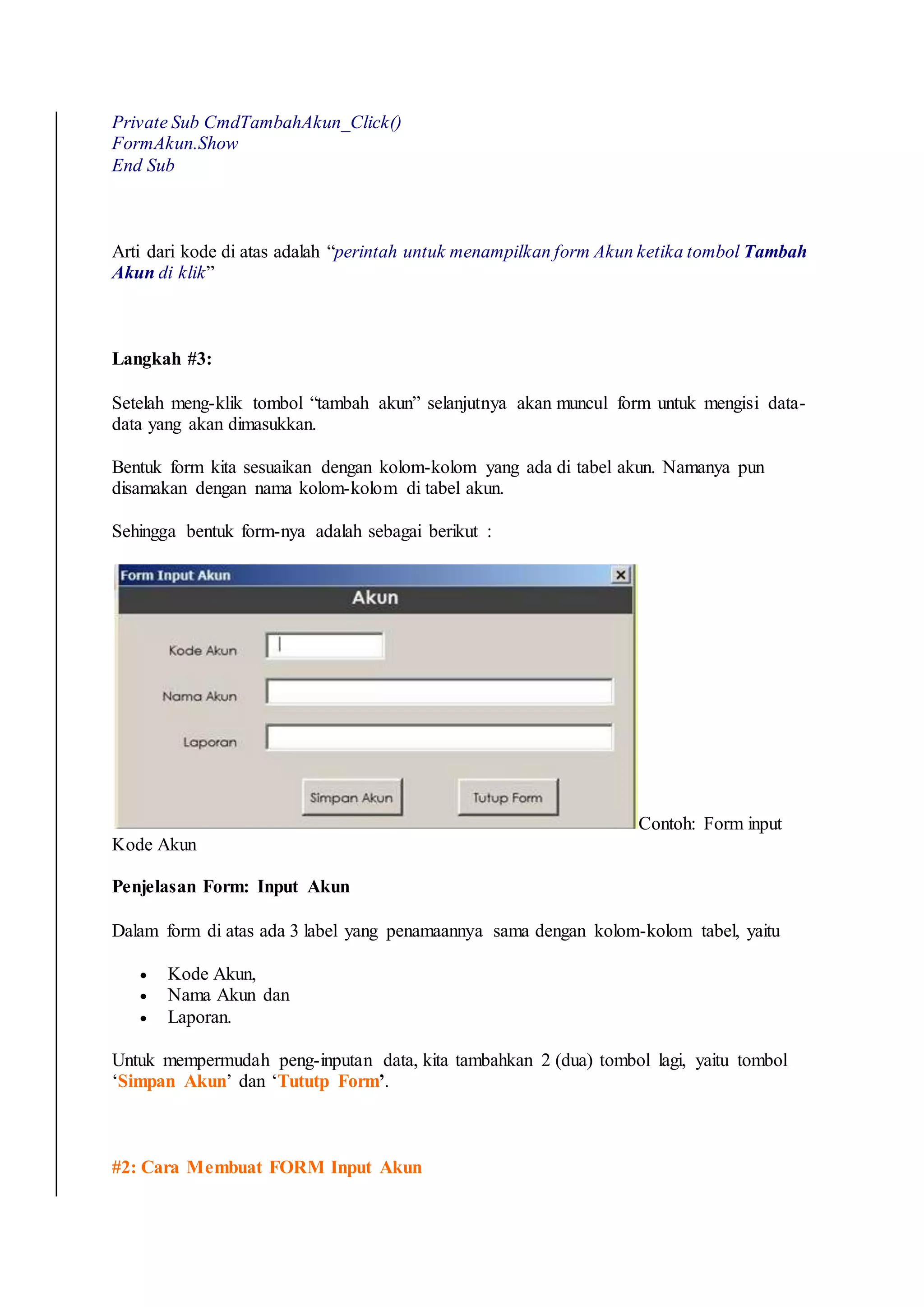 2 cara sederhana dan mudah membuat form input data dengan excel | DOCX