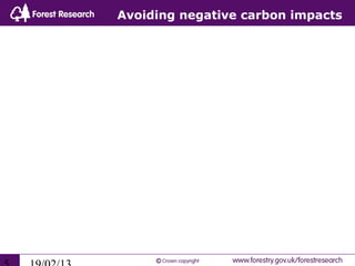 Avoiding negative carbon impacts
 