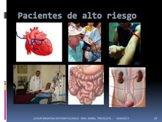 UCSUR MEDICINA ESTOMATOLOGICA -DRA. ISABEL TREVEJO R. -   05/04/2013   24
 