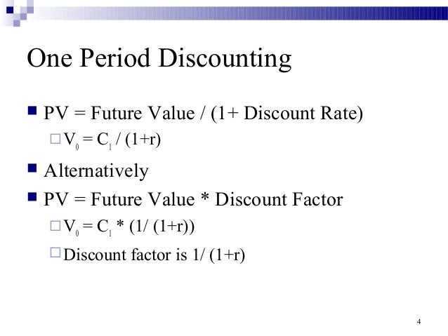 Single period valuation method