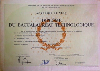 Diploma Bac Techno - Sebastien Tréché