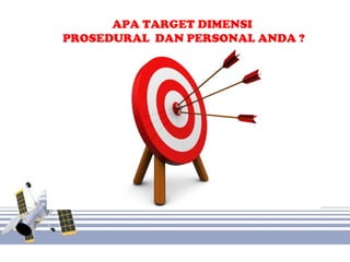 APA TARGET DIMENSI
PROSEDURAL DAN PERSONAL ANDA ?
 