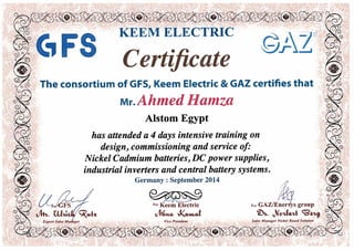 GAS GFS Certificate