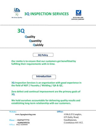 3Q INSPECTION PROFILE | PDF