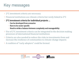 Development of 2°C compatible investment criteria | PPTX
