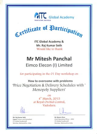 ITC Global Certificate