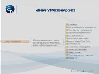 Juntas y Presentaciones 