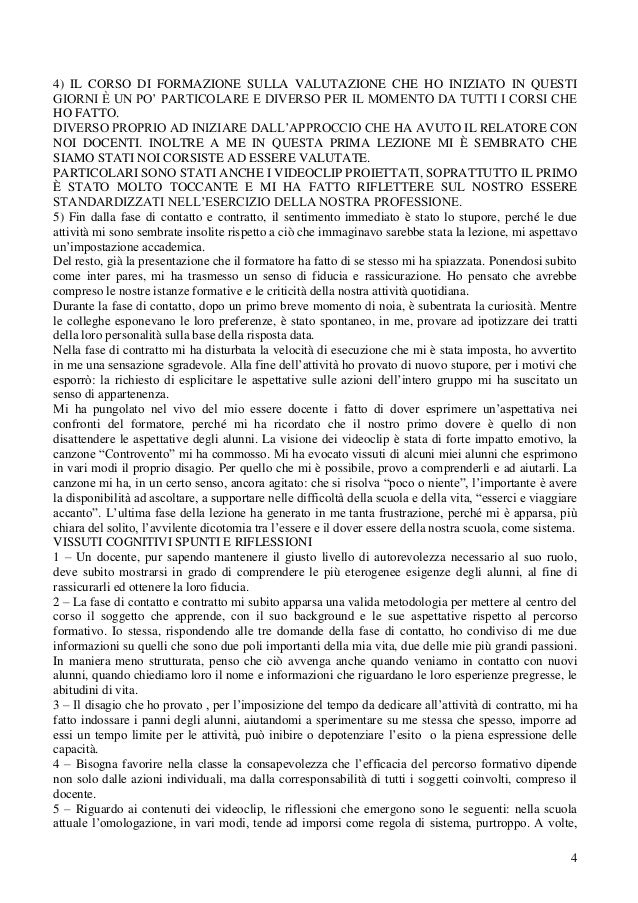 Esempio Di Relazione Finale Classe Quinta Primaria