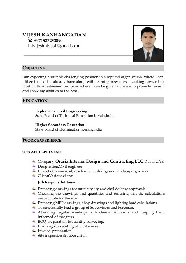 Vijesh Resume Pdf