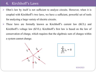 Fundamental Electrical Circuit Laws and Analysis Techniques for ...