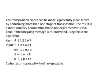Symmetric cipher and substitution and transposition techniques | PPTX