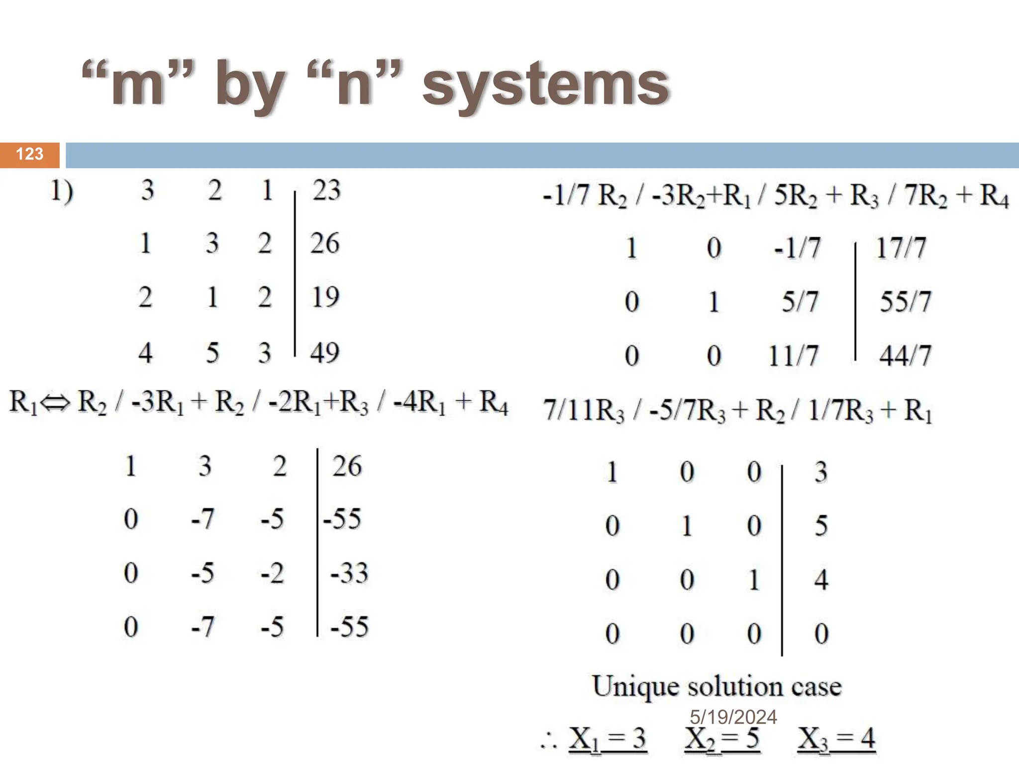 “m” by “n” systems
123
5/19/2024
 