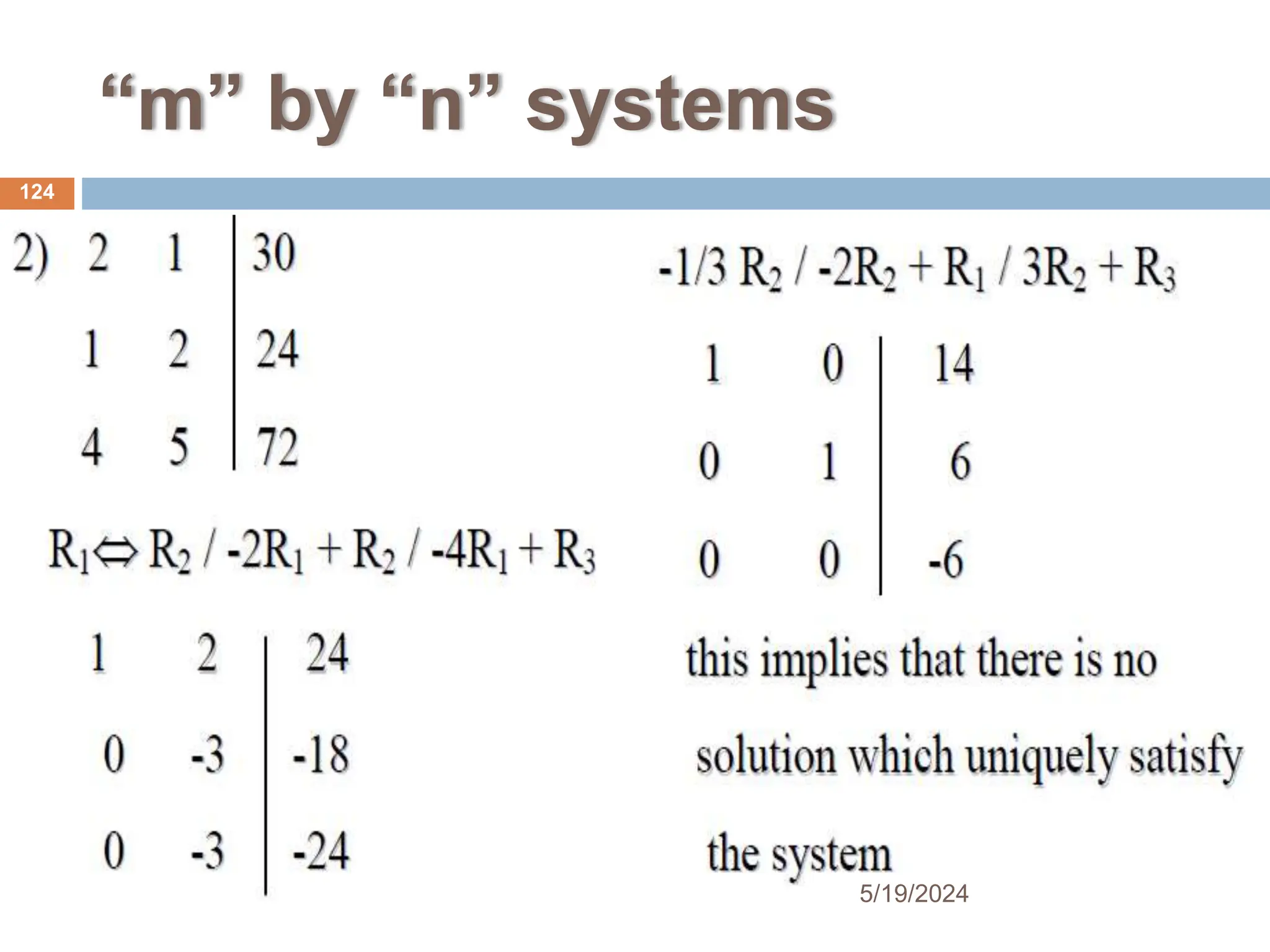 “m” by “n” systems
124
5/19/2024
 