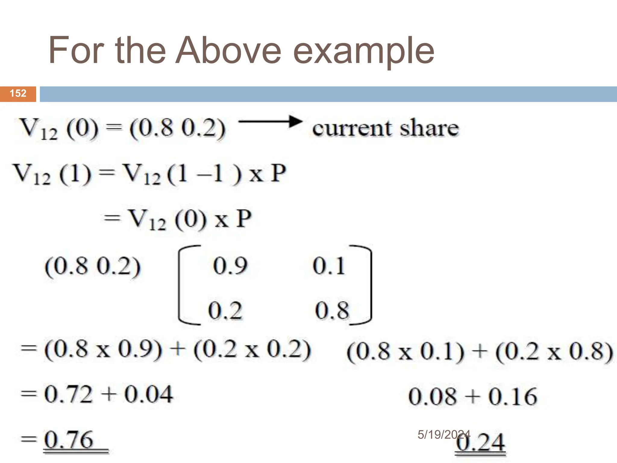 For the Above example
152
5/19/2024
 