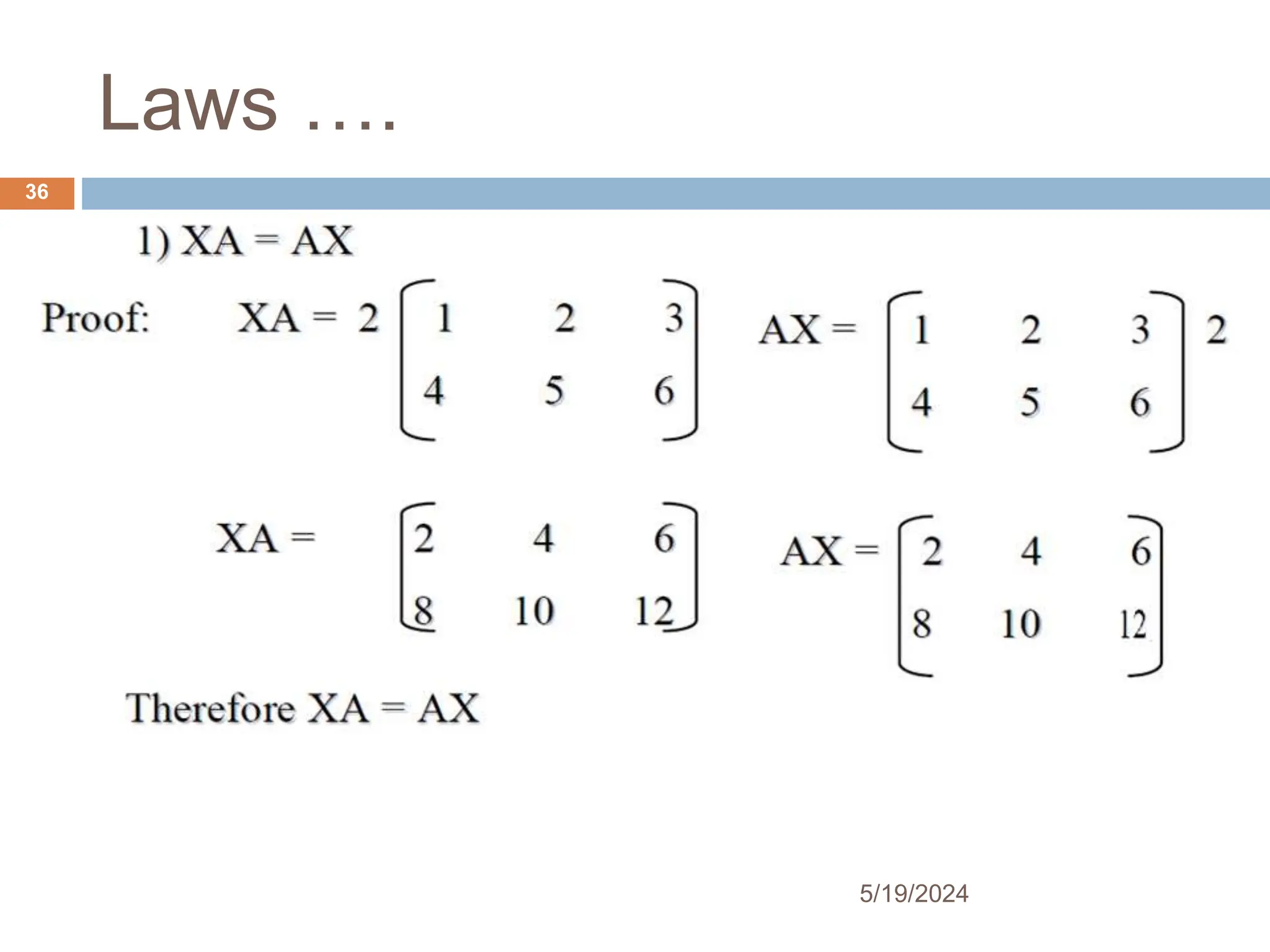 Laws ….
36
5/19/2024
 