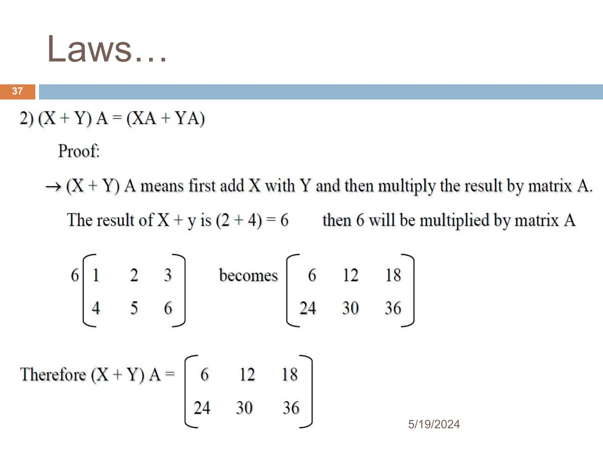 Laws…
37
5/19/2024
 