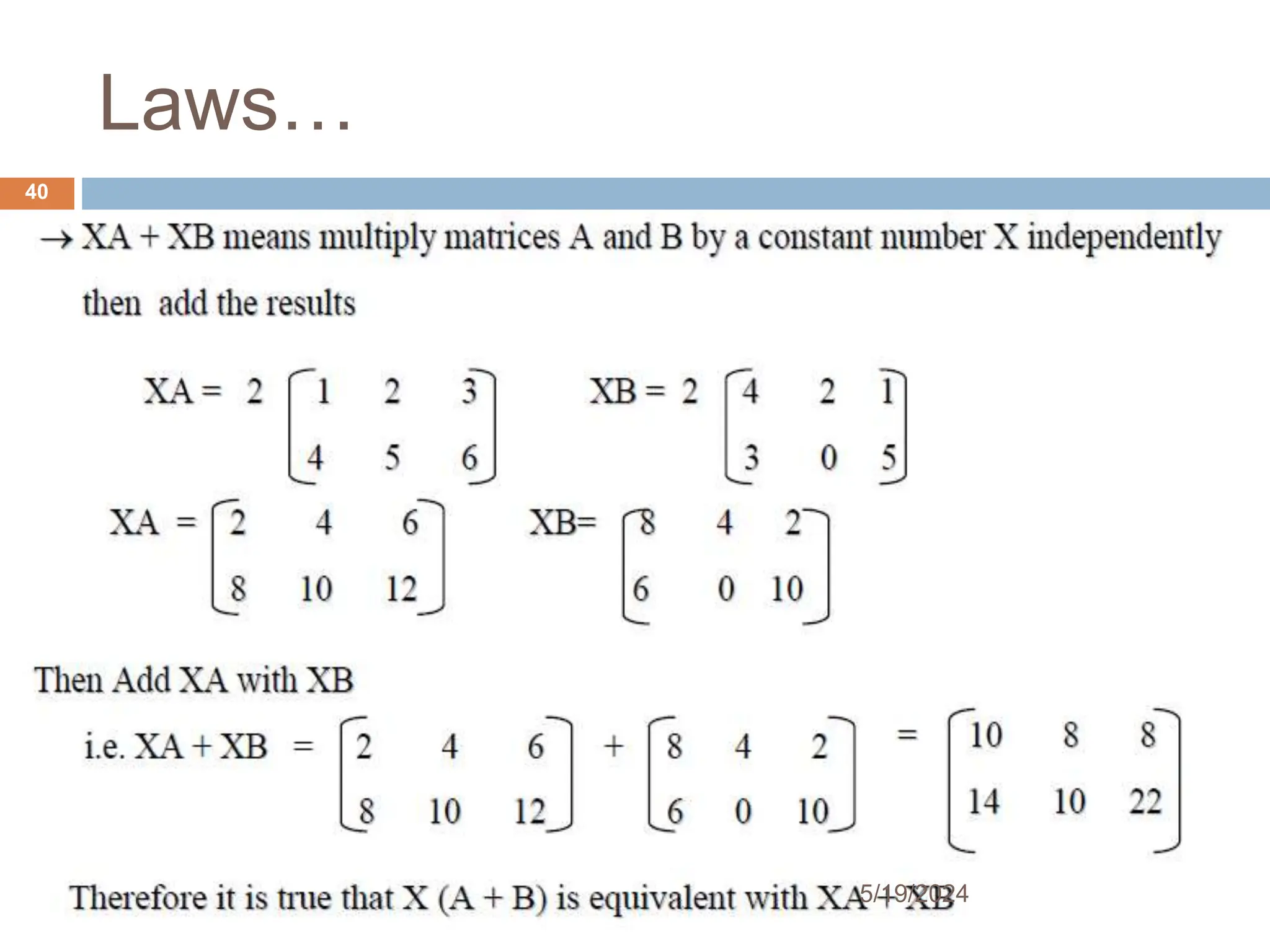 Laws…
40
5/19/2024
 