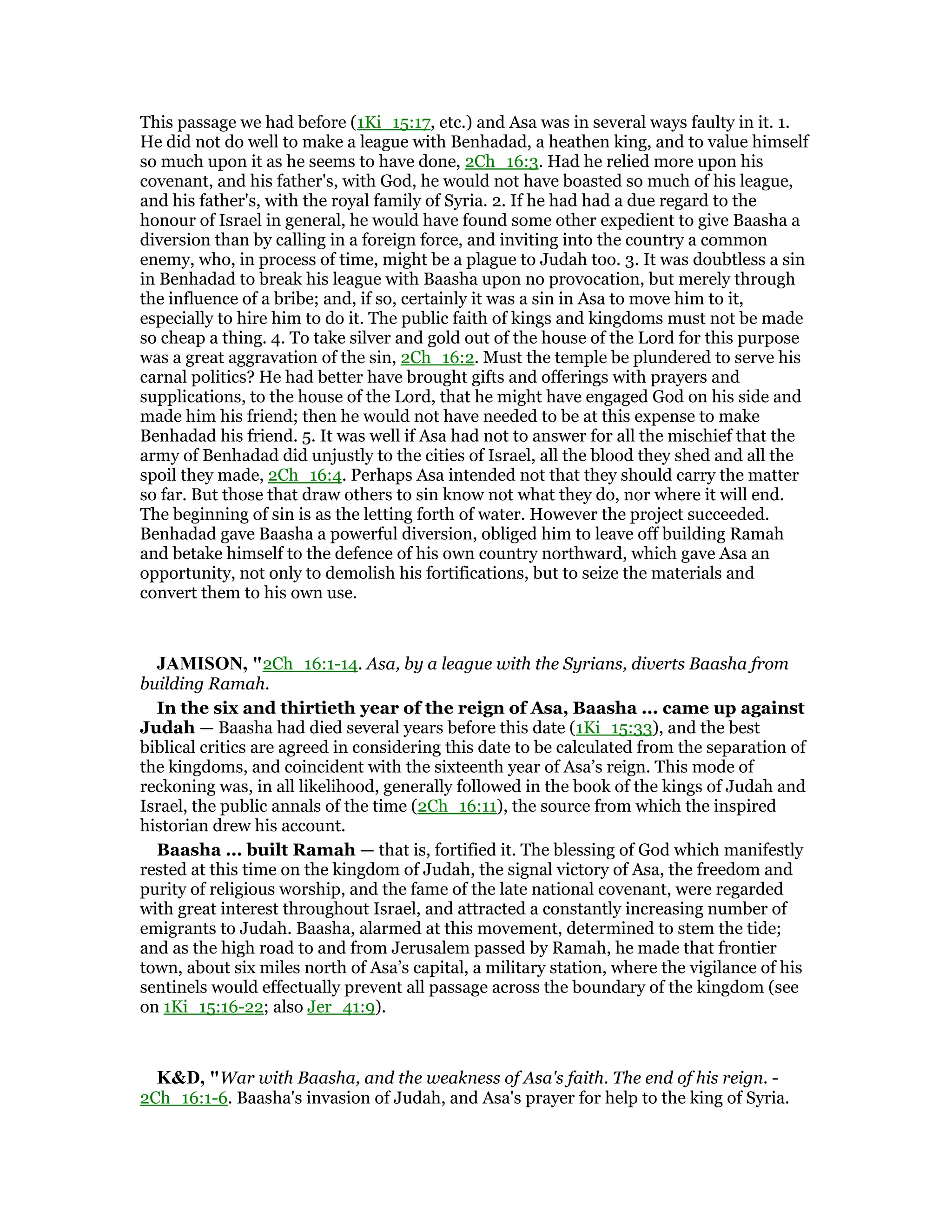 2 chronicles 16 commentary | PDF