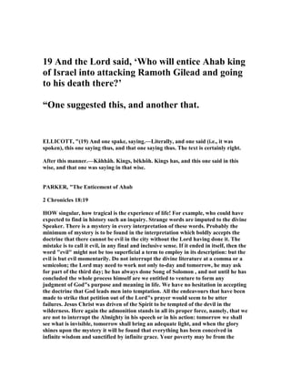 2 chronicles 18 commentary | PDF