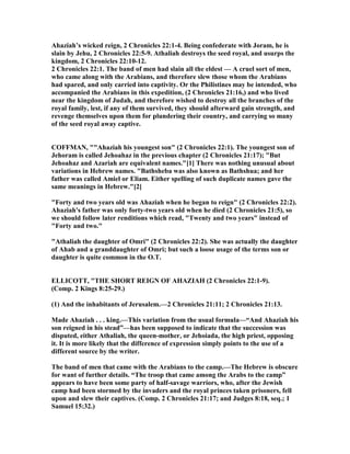 2 chronicles 22 commentary | PDF