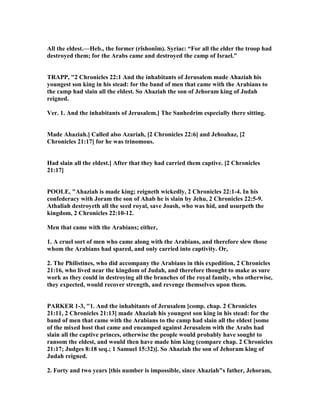 2 chronicles 22 commentary | PDF