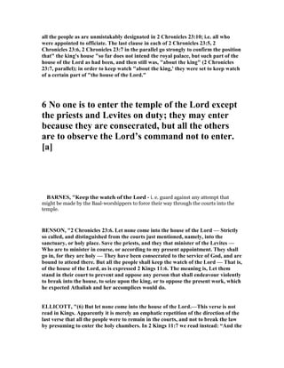 2 chronicles 23 commentary | PDF