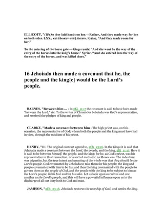 2 chronicles 23 commentary | PDF