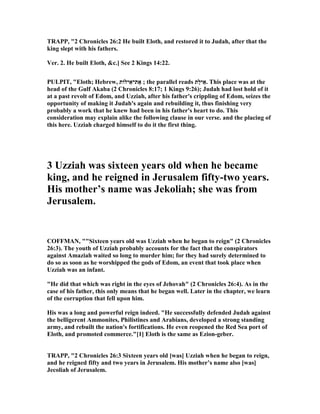 2 chronicles 26 commentary | PDF