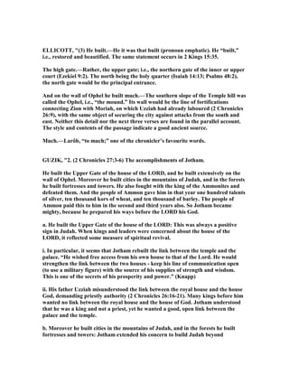 2 chronicles 27 commentary | PDF