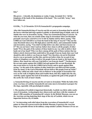 2 chronicles 32 commentary | PDF