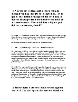 2 chronicles 32 commentary | PDF