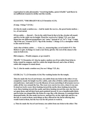 2 chronicles 4 commentary | PDF