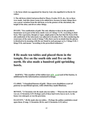 2 chronicles 4 commentary | PDF