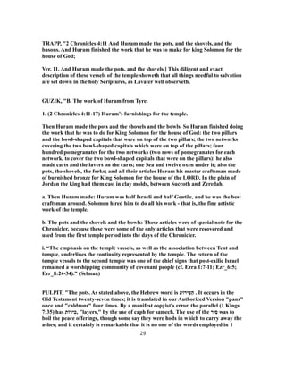 2 chronicles 4 commentary | PDF