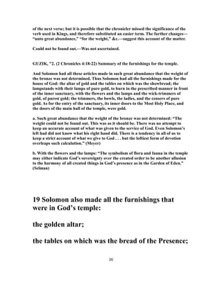 2 chronicles 4 commentary | PDF