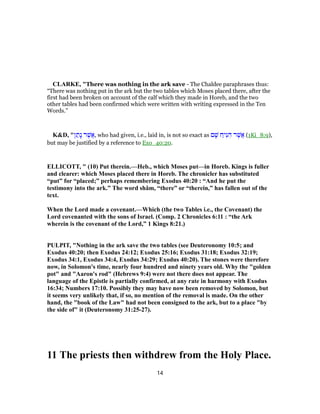 2 chronicles 5 commentary | PDF