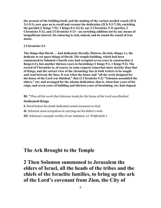 2 chronicles 5 commentary | PDF