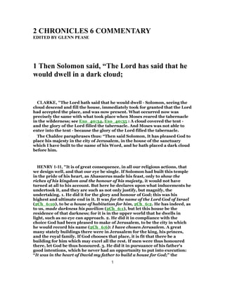 2 chronicles 6 commentary | PDF